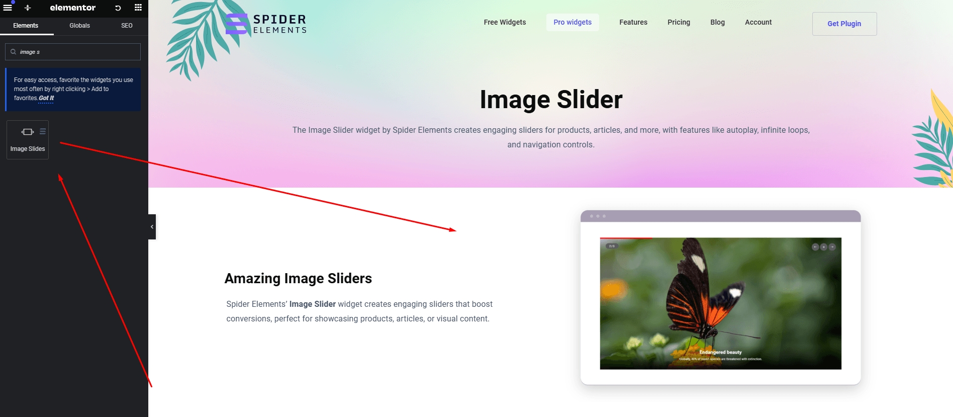 image slider widget