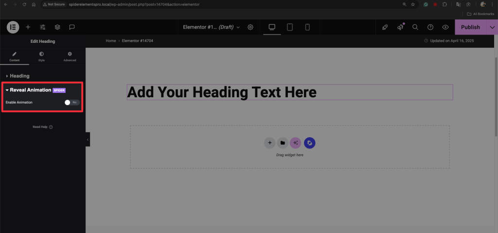 Reveal Animation